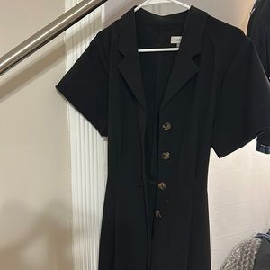 Calvin Klein Black Button Up Maxi Dress